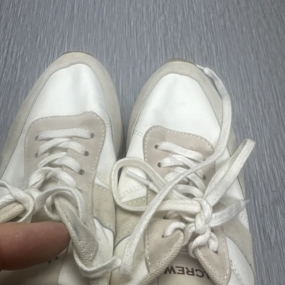 J Crew Trainers Womens 7.5 Beige‎ Retro Sneakers Minimalist Neutral
